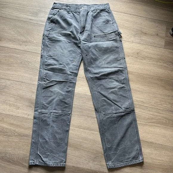 Carhartt Gray Cargo Pants Rugged Workwear - Picture 2 of 4
